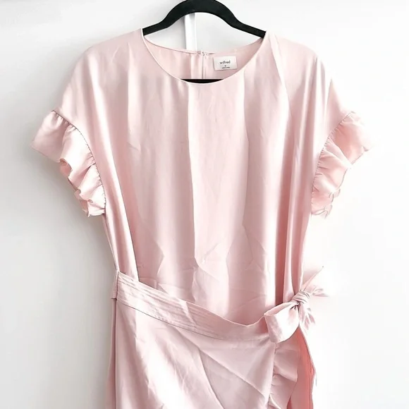 Aritzia Pink Ruffle Mini Dress - Picture 3 of 14